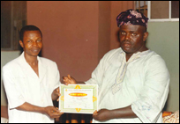 Rev. Agbabiaje and Chairman Mr E O Olowu